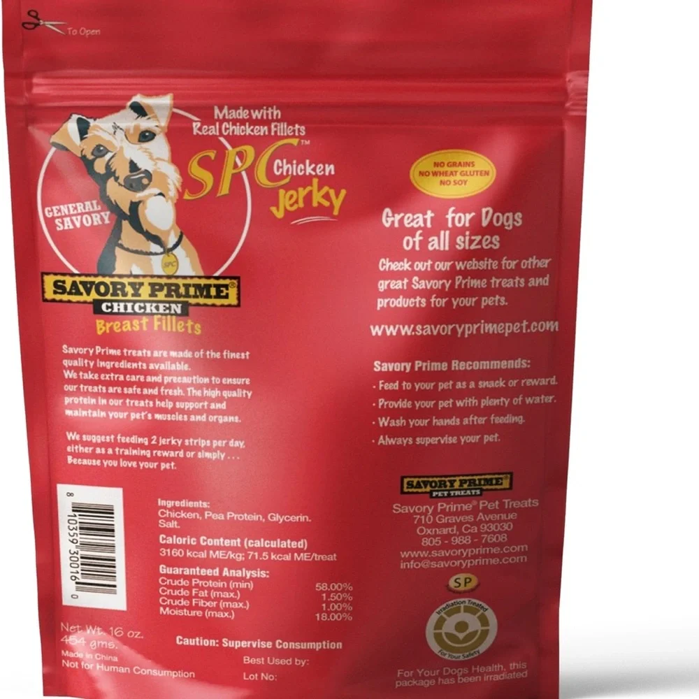 Savory Prime Chicken Jerky Dog Treats, 1-lb bag